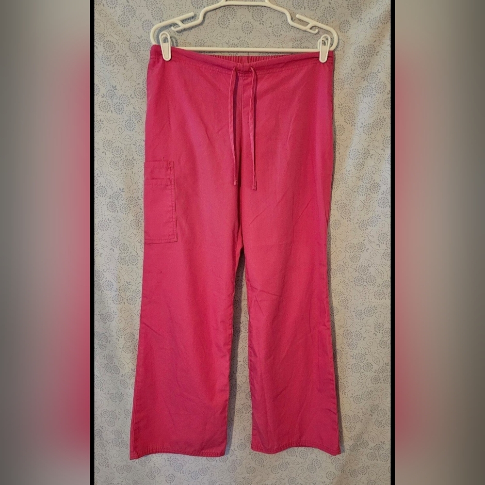 ✨️ Simply Basic Women's Wide-leg Scrub Pants ~ Small/ Pink